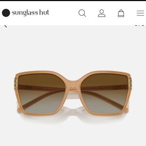 Tory Burch Eleanor Square Sunglasses milky brown